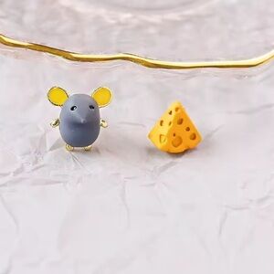 Mouse and Cheese Earrings